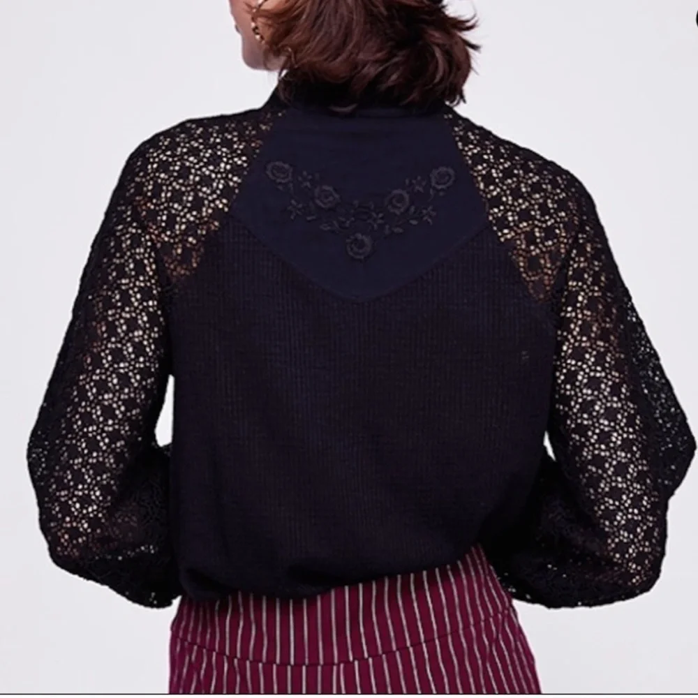 Free People Sweetest Thing Black Thermal